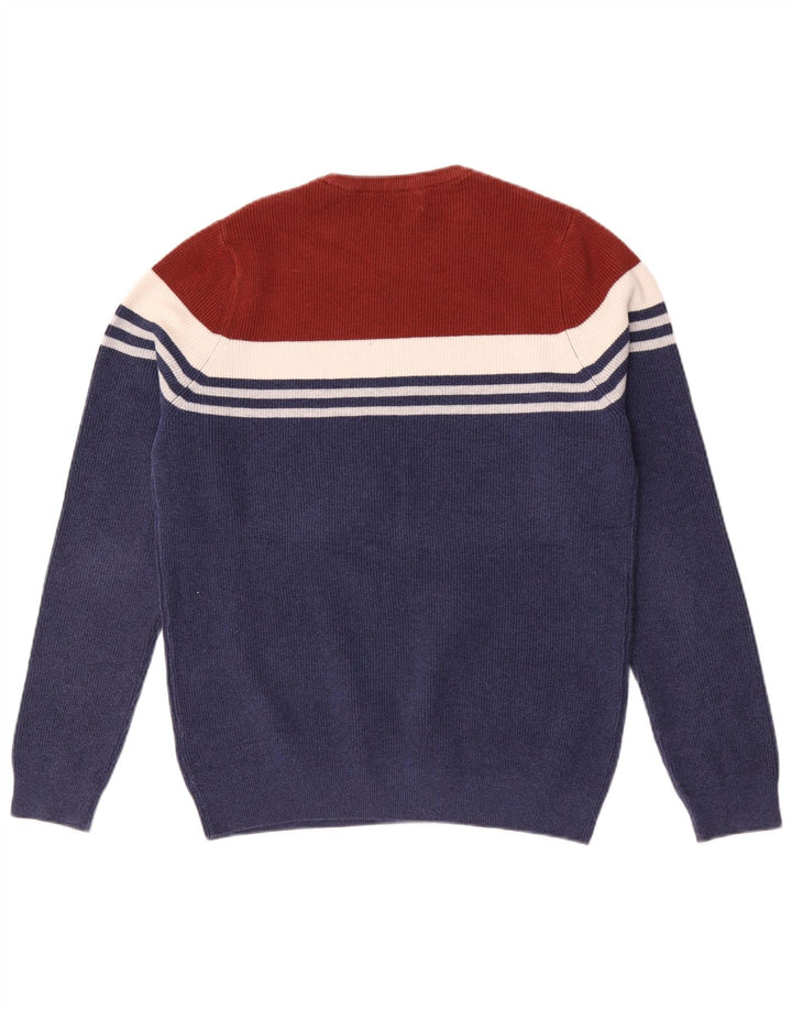 Marks & Spencer Herre Crew Neck Trøje Medium Navy Blå Colourblock