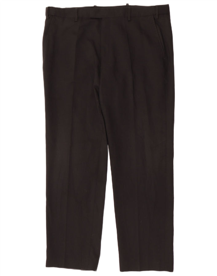 Marks & Spencer Herre Regular Fit Suit Bukser W38 L31 Sort Uld