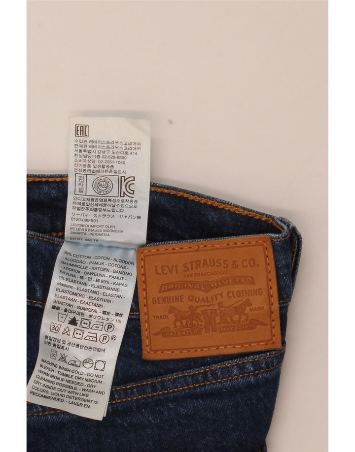 LEVI'S Dame Ribcage Straight Jeans W30 L29 Blå Bomuld