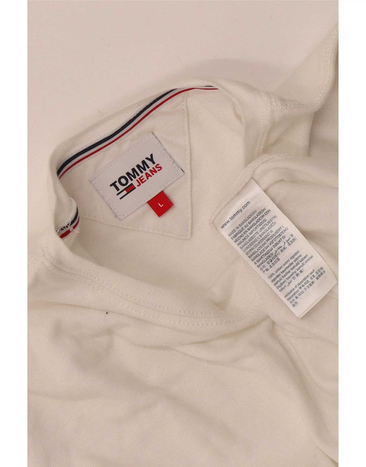 Tommy Hilfiger Herre Top Langærmet Stor Hvid Bomuld