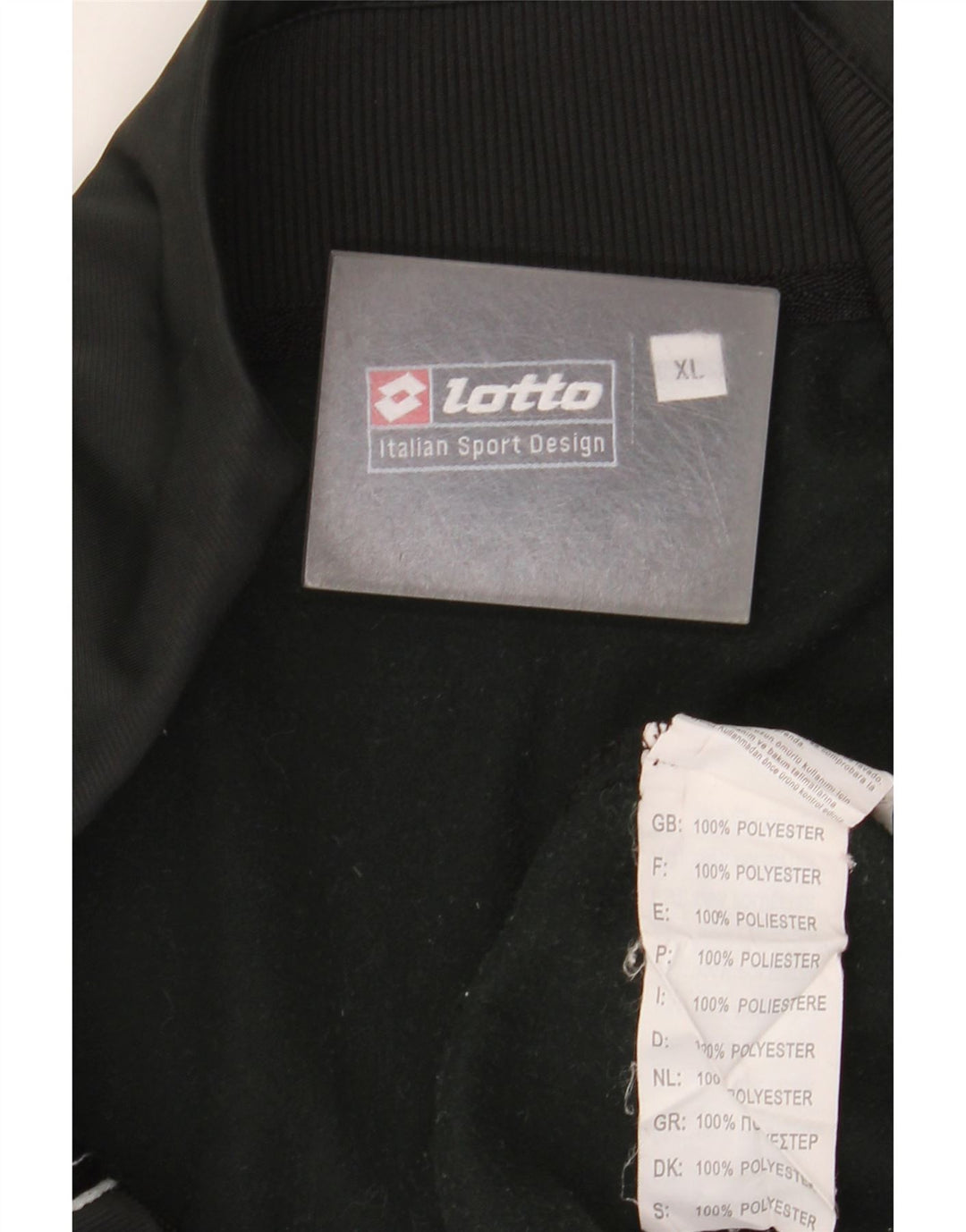Lotto Træningsdragt til mænd Topjakke XL Sort Polyester