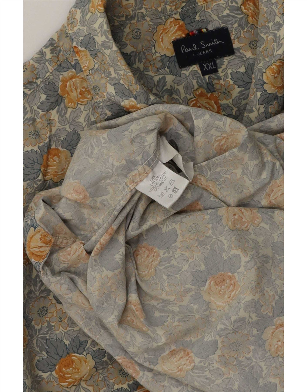 Paul Smith herreskjorte 2XL flerfarvet blomsterbomuld