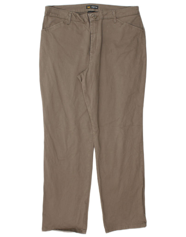 Lee Dame Lige Casual Bukser US 12 Large W32 L29 Grå Bomuld
