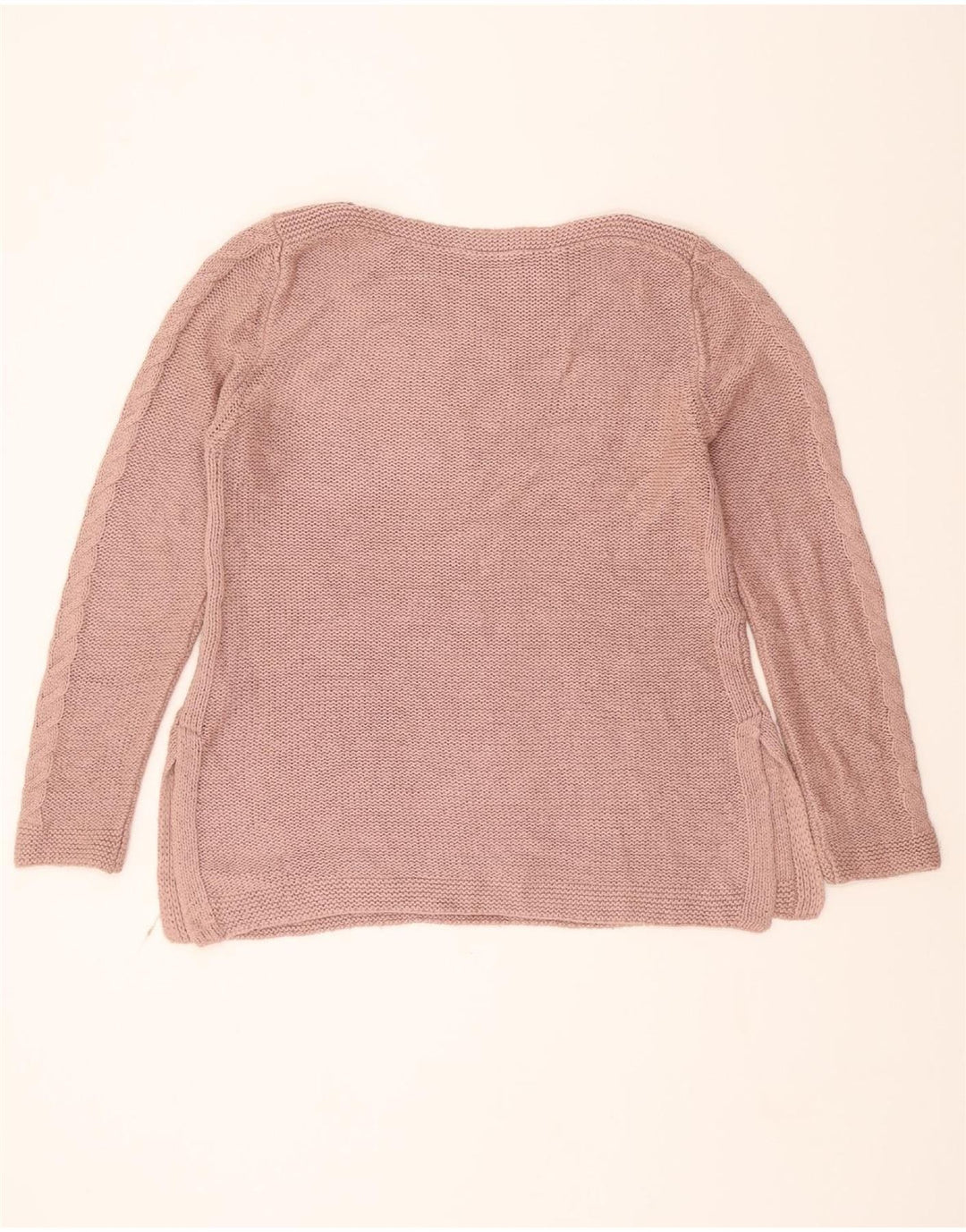 OASIS Womens Boat Neck Jumper Sweater UK 14 Medium Pink Acrylic Vintage Oasis and Second-Hand Oasis from Messina Hembry 
