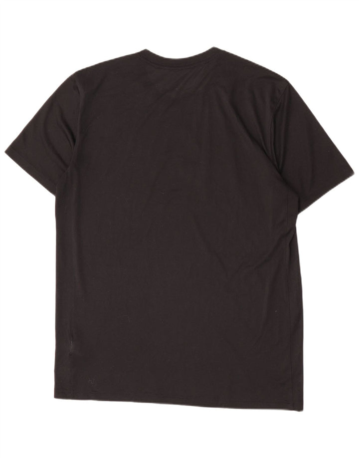 Nike Herre Dri Fit Grafisk T-Shirt Top Stor Sort Polyester