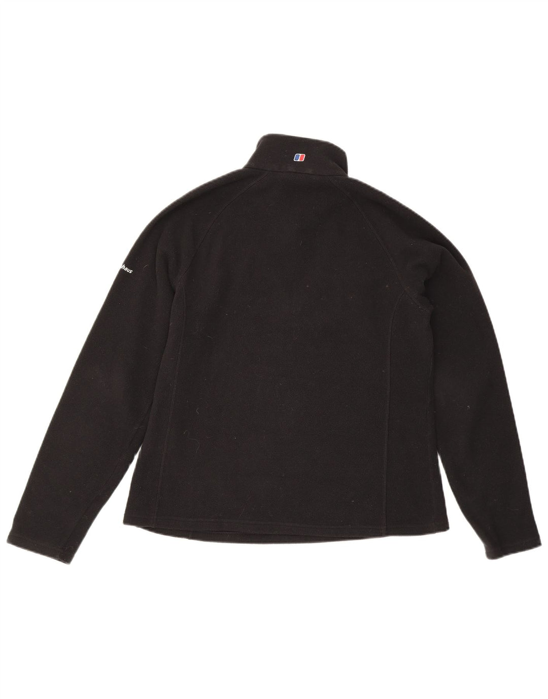 BERGHAUS Womens Zip Neck Fleece Jumper UK 16 Large Black Polyester
