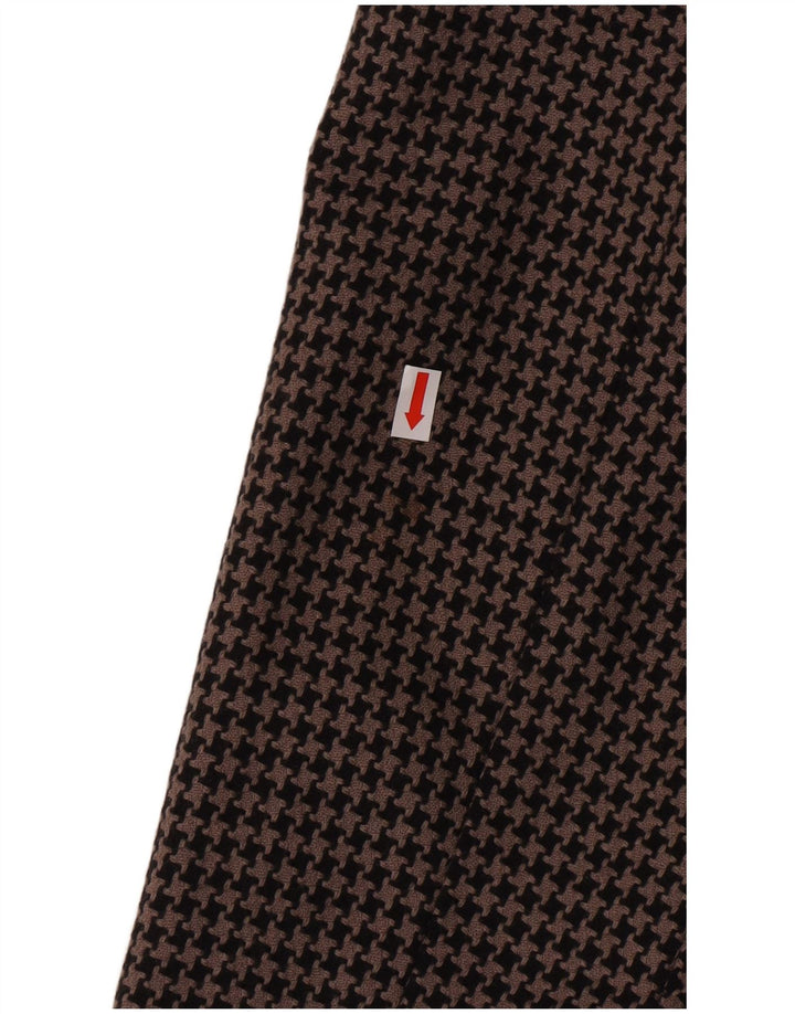 Vintage kvinders 2-delt nederdelsæt UK 14 Medium W28 Brown Houndstooth