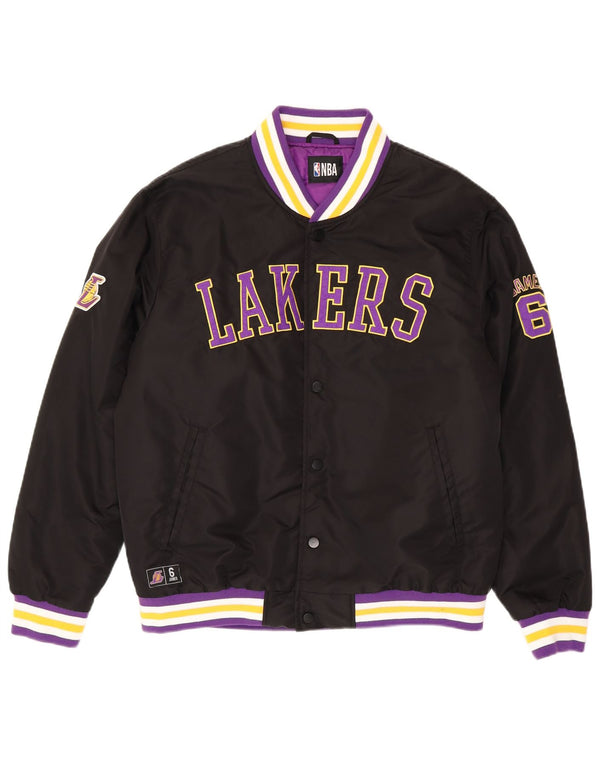 NBA Herre Los Angeles Lakers Varsity Jacket UK 40 Stor Sort Stribet