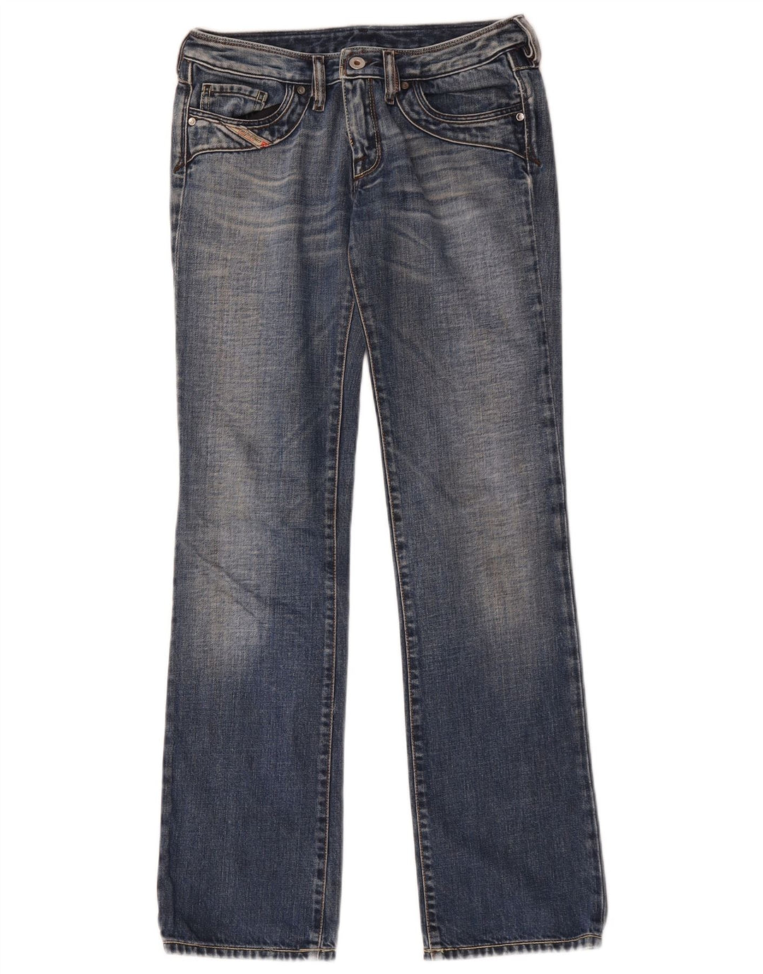 Diesel Dame Bootcut Jeans W26 L31 Blå Bomuld