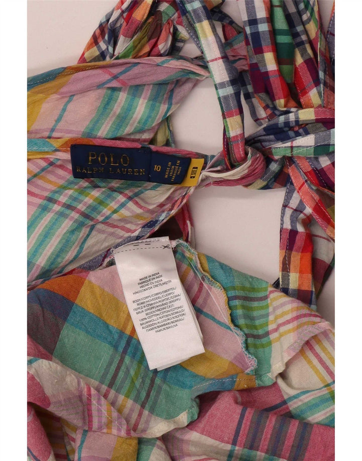 Polo Ralph Lauren Dame Halter Dress US 10 Large Flerfarvet Patchwork