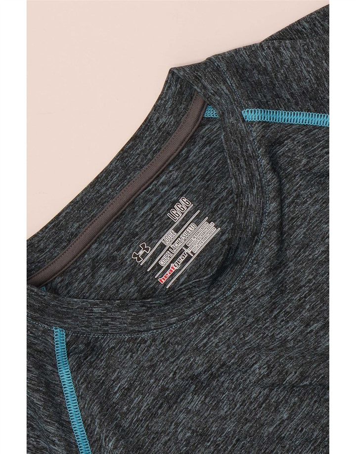 Under Armour Herre Heat Gear T-Shirt Top Stor Grå