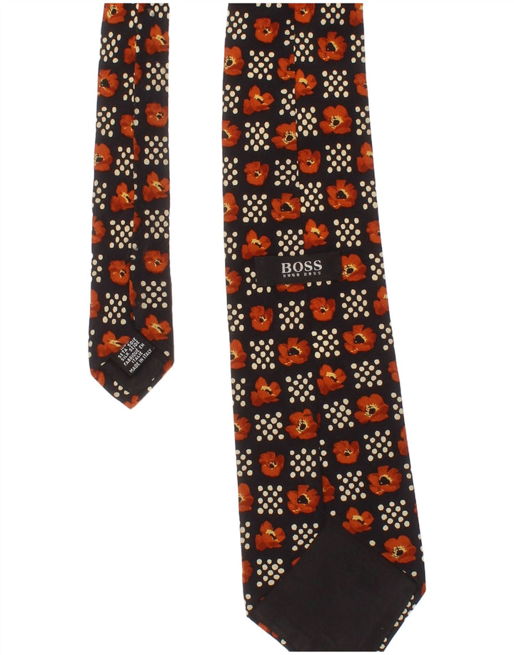 Hugo Boss Herre Slips One Size Black Floral Silk Classic