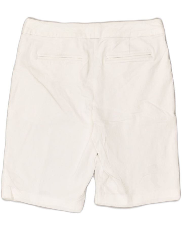 IZOD Womens Casual Shorts US 8 Medium W32 White Rayon | Vintage Izod | Thrift | Second-Hand Izod | Used Clothing | Messina Hembry 