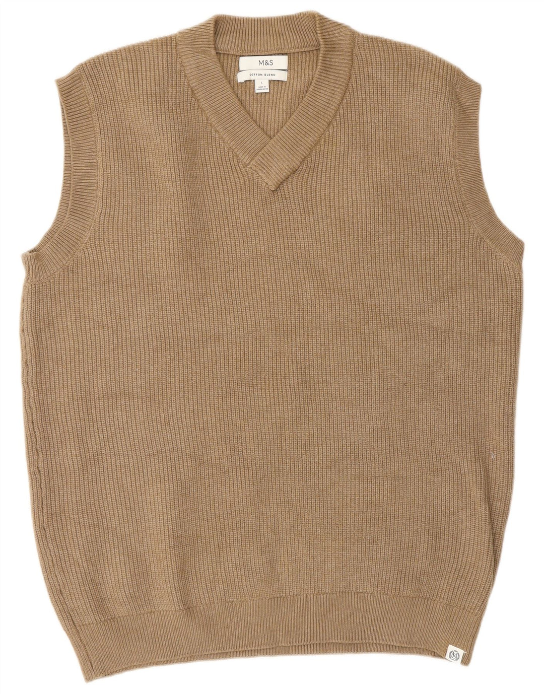 Marks & Spencer Herrevest Tank Top Stor Beige Polyester