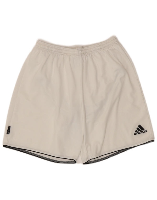 Adidas Boys Climalite Sportshorts 11-12 år Stor hvid polyester