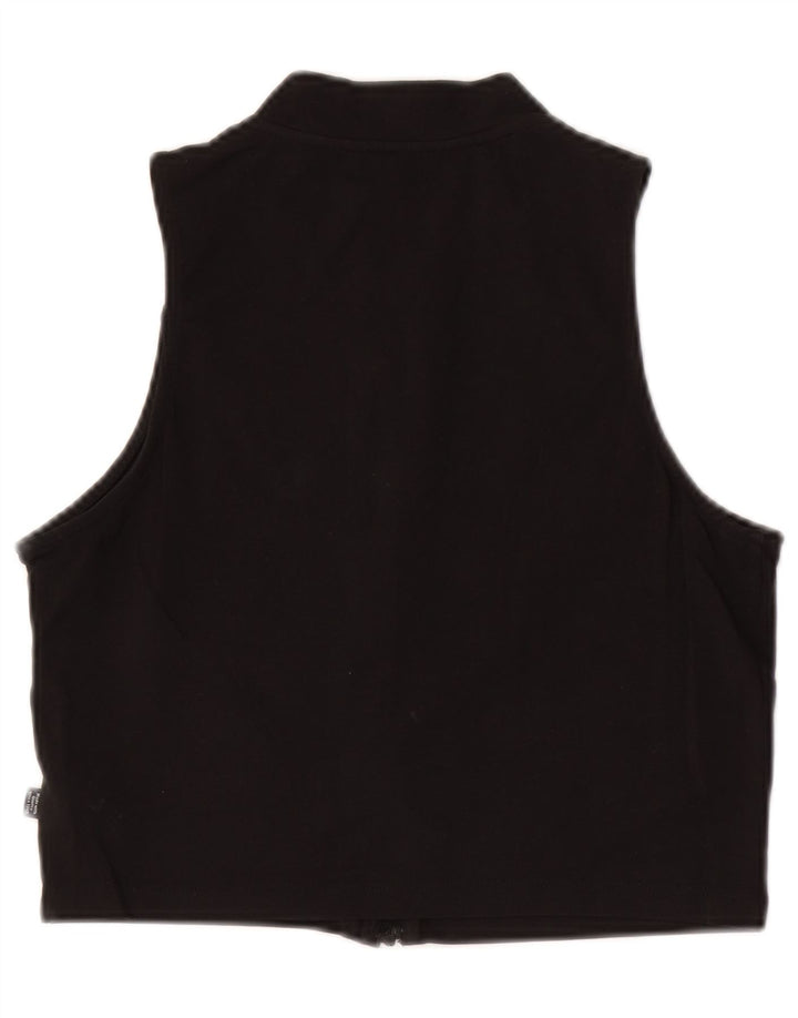 Puma Dame Ærmeløs Crop Top UK 14 Stor Sort Bomuld