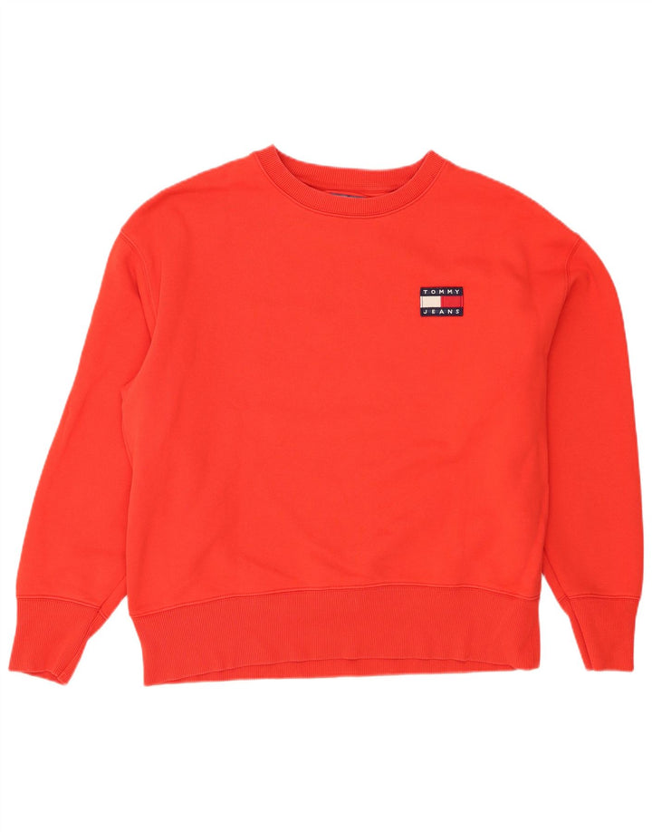 Tommy Hilfiger Herre Sweatshirt Jumper Stor Rød Bomuld