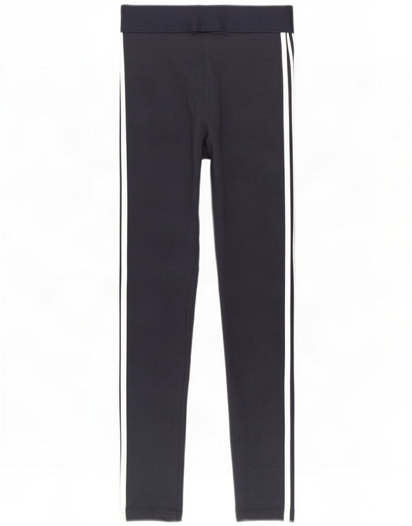 Adidas Womens Regular Fit Leggings UK 8/10 Small Navy Blue Cotton