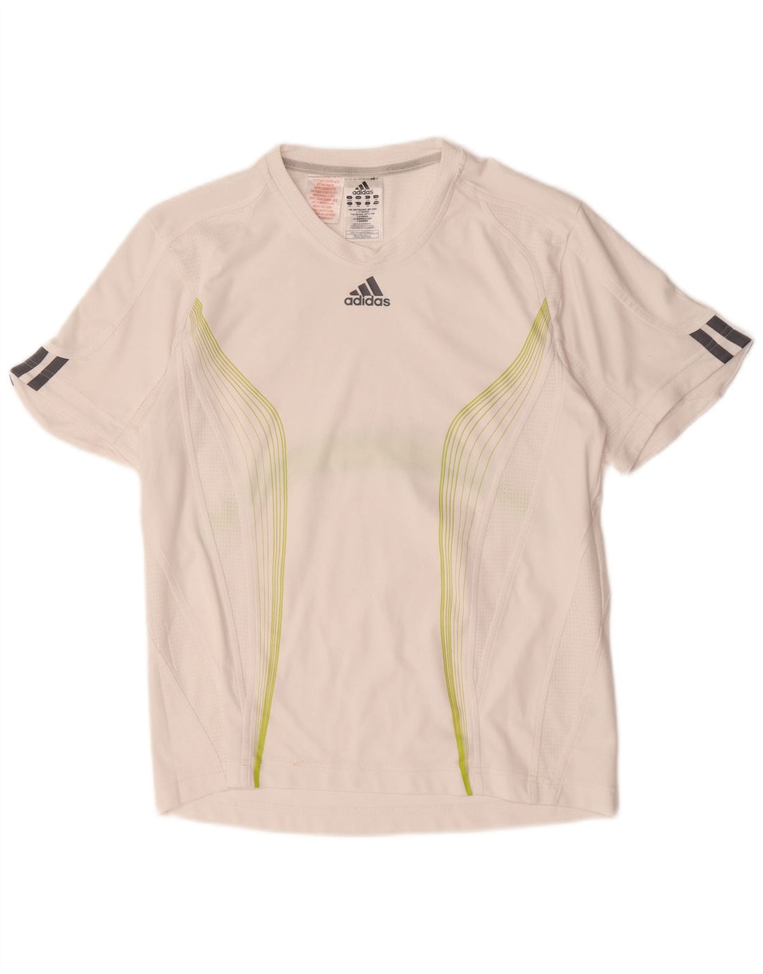 Adidas Boys Climacool T-Shirt Top 13-14 år Hvid Colourblock Polyester
