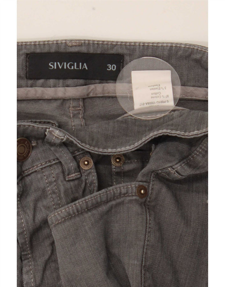 SIVIGLIA Straight jeans til mænd W30 L32 Grå bomuld