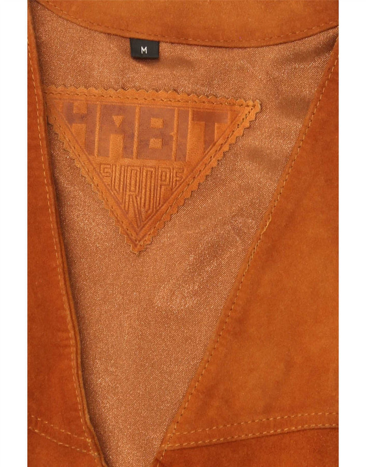 Vintage herre ruskindsvest mellem brun