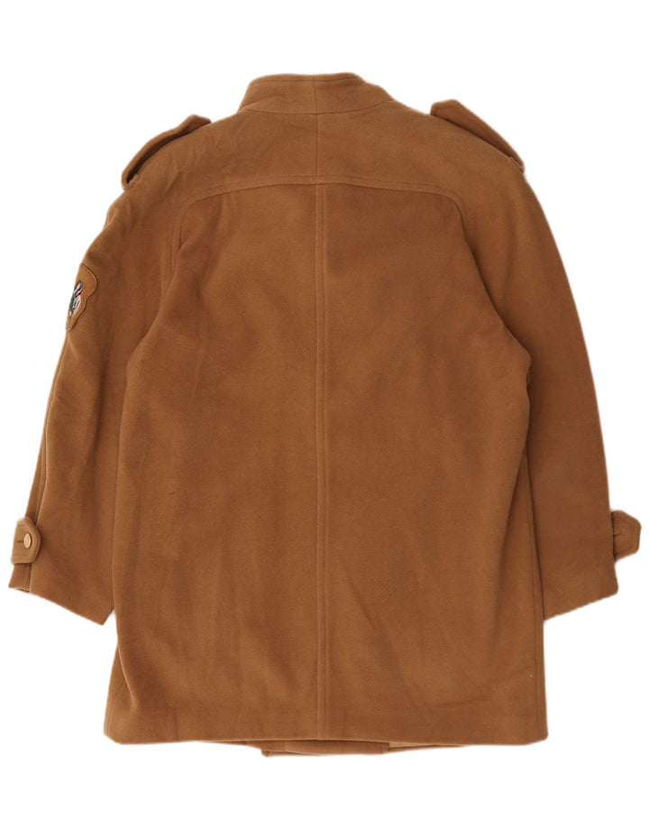 Roccobarocco Dame Militær Oversized Dobbeltradet Frakke UK 18 XL Beige