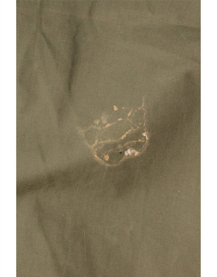 VINTAGE Militærjakke med hætte til mænd UK 42 XL Khaki