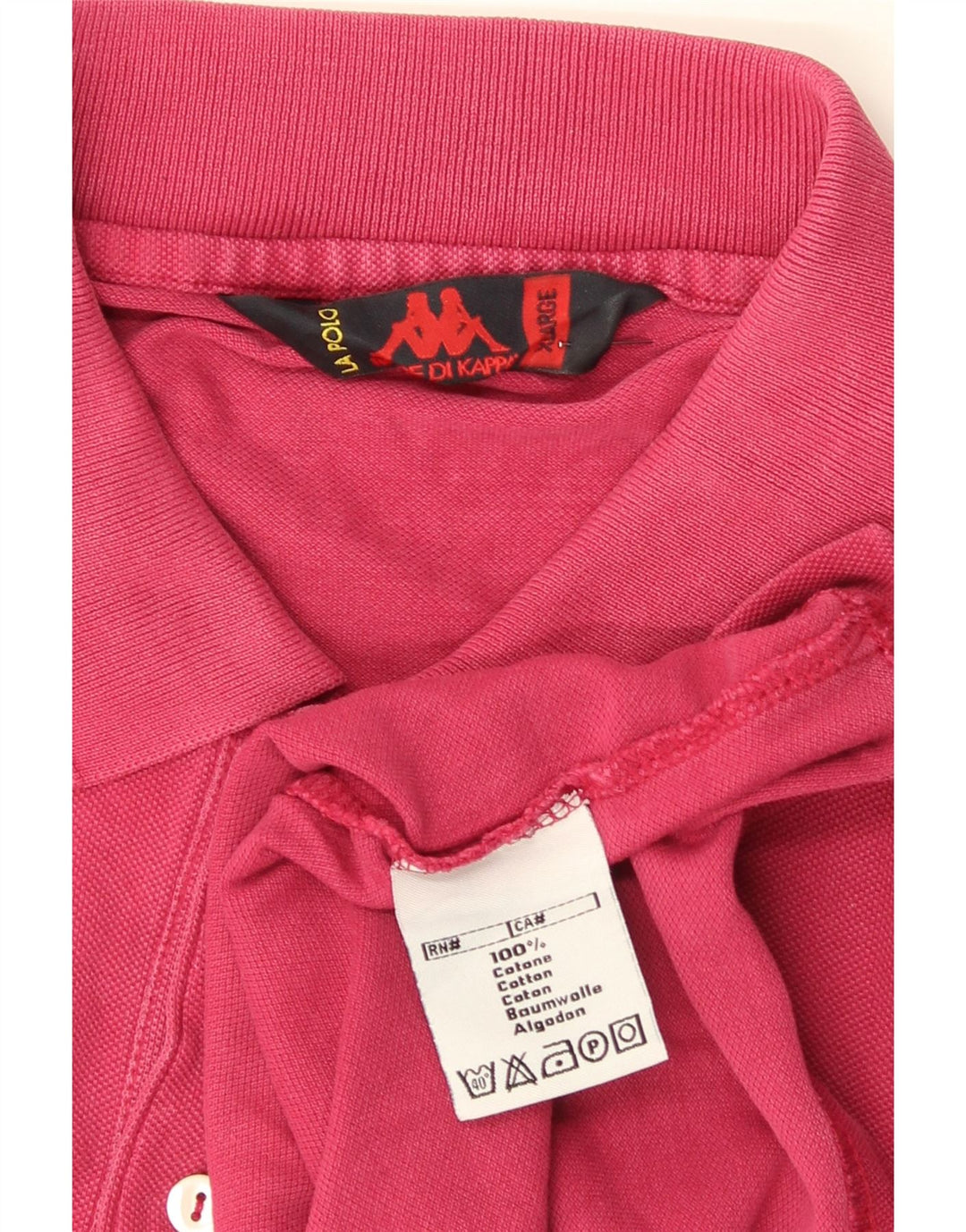 Kappa herre poloshirt XL Pink bomuld