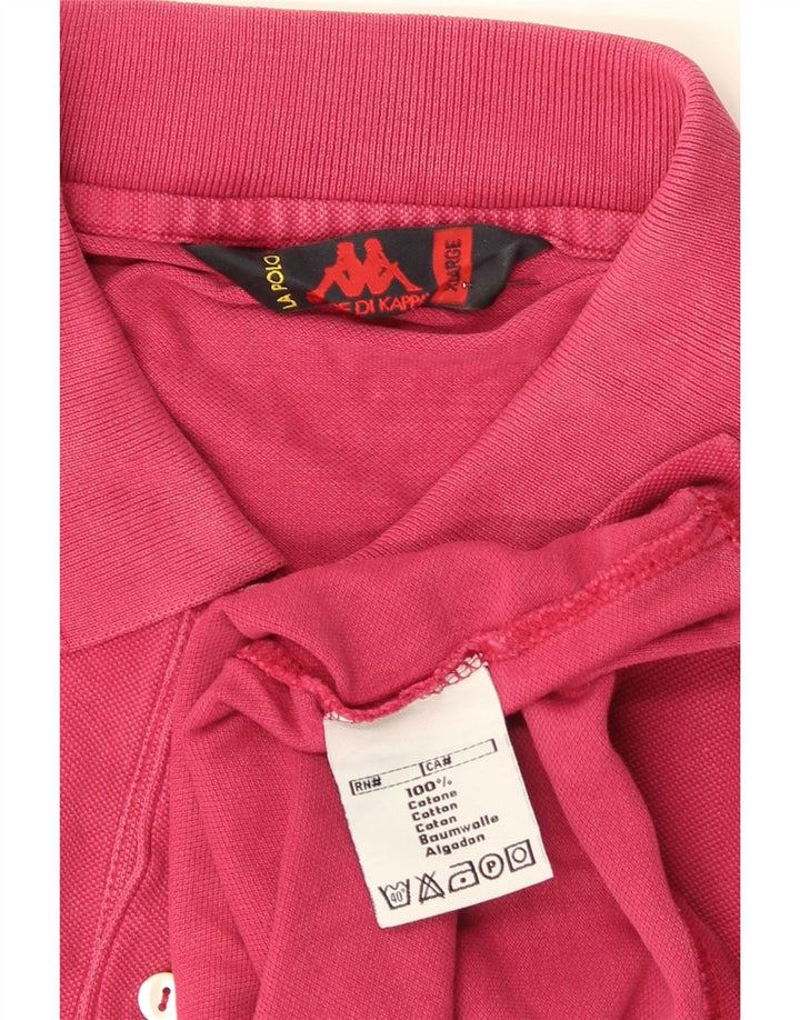 Kappa herre poloshirt XL Pink bomuld