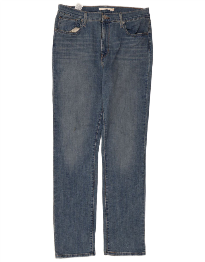 Levi's Womens 724 Højtaljede lige jeans W32 L32 blå bomuld