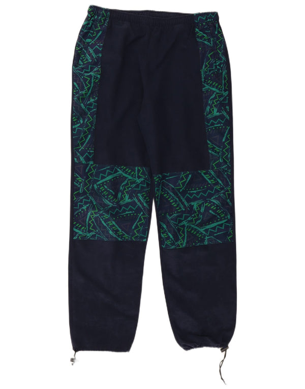Vintage herre træningsdragt Bukser Joggers Large Navy Blue Geometric