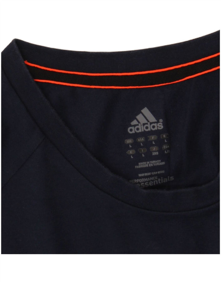 ADIDAS Herre Climalite T-Shirt Top Stor Marineblå