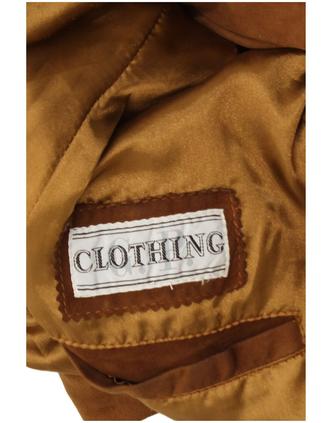 Vintage herre 3 knap ruskind blazerjakke IT 48 medium brunt læder