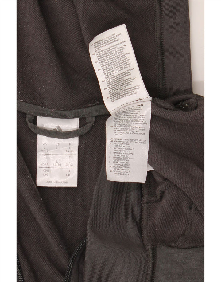 Adidas Dame Hættetrøje Sweater UK 16/18 Stor Grå Polyester