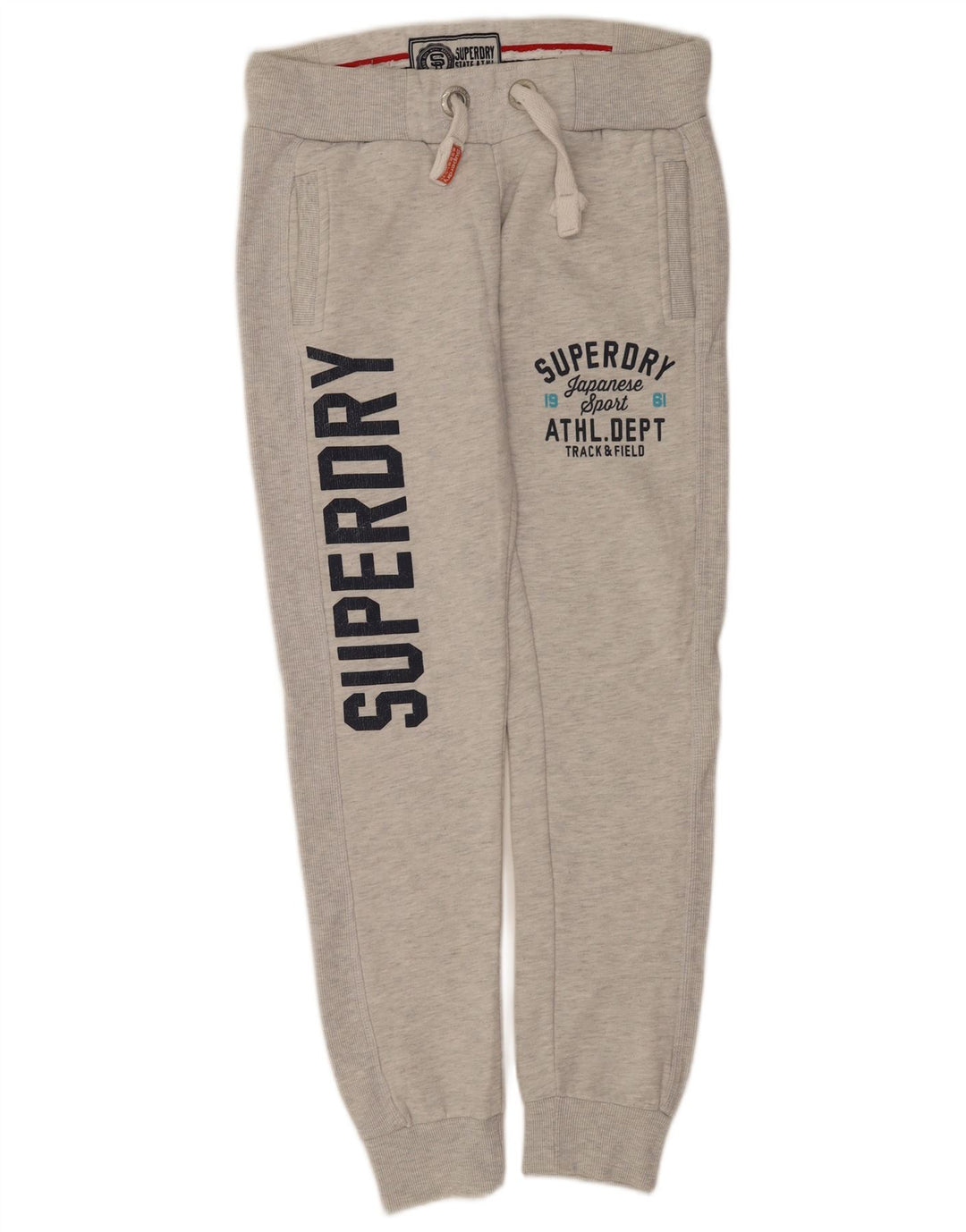 Superdry Grafisk træningsdragt bukser til mænd Jogger små grå bomuld
