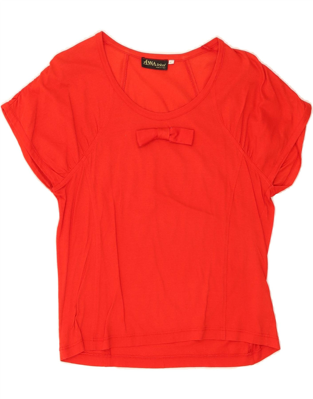 VINTAGE Womens Tricot Blouse Top IT 46 Large Red Cotton Vintage Vintage and Second-Hand Vintage from Messina Hembry 