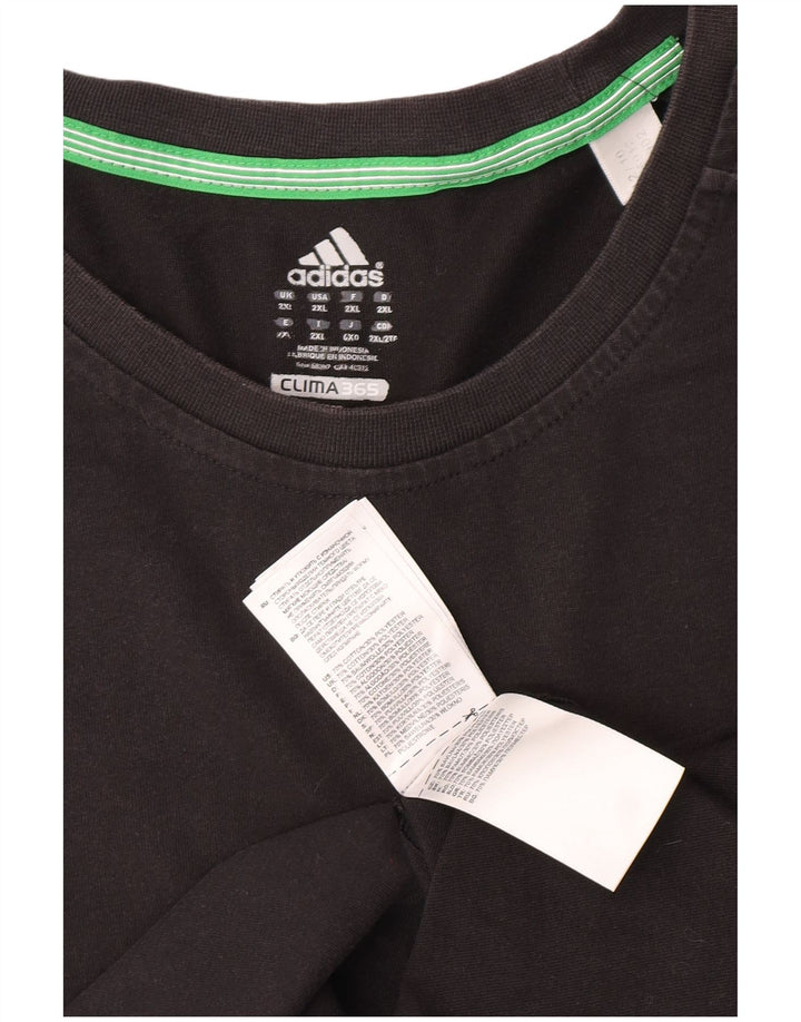 Adidas Herre Climalite T-Shirt Top 2XL Grå Bomuld