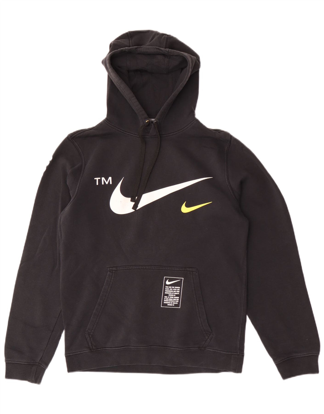 Nike grafisk hættetrøje til mænd, lille sort bomuld