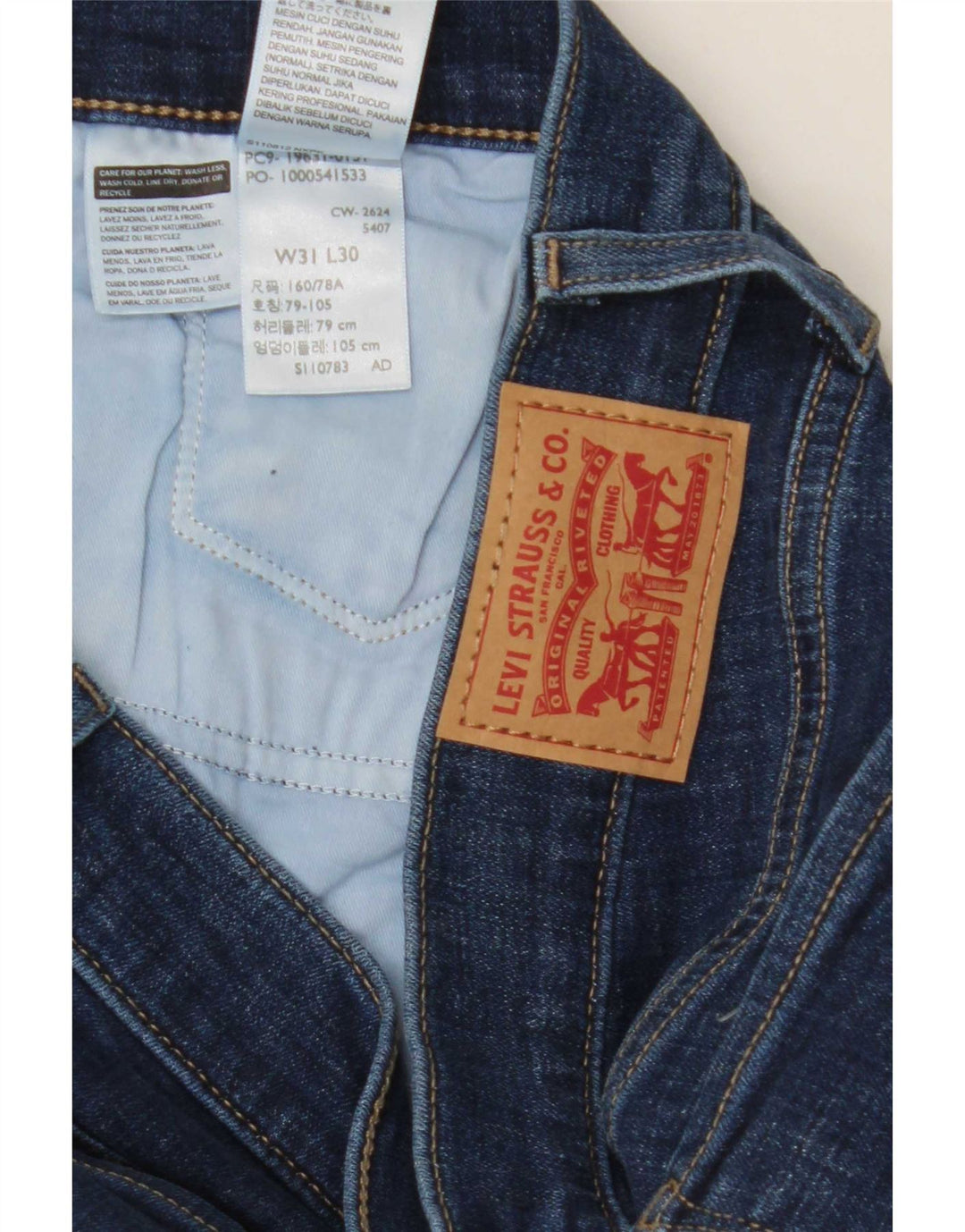 Levi's Dame 314 Shaping Straight Jeans W31 L30 Blå Bomuld