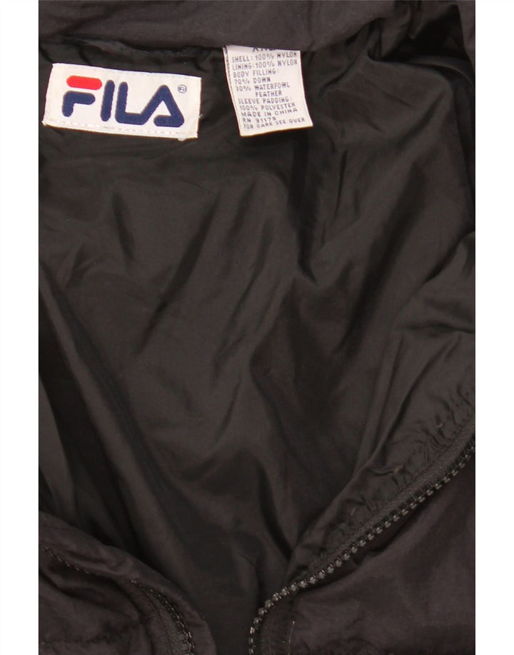 Fila Polstret Herrejakke UK 44 2XL Sort Nylon