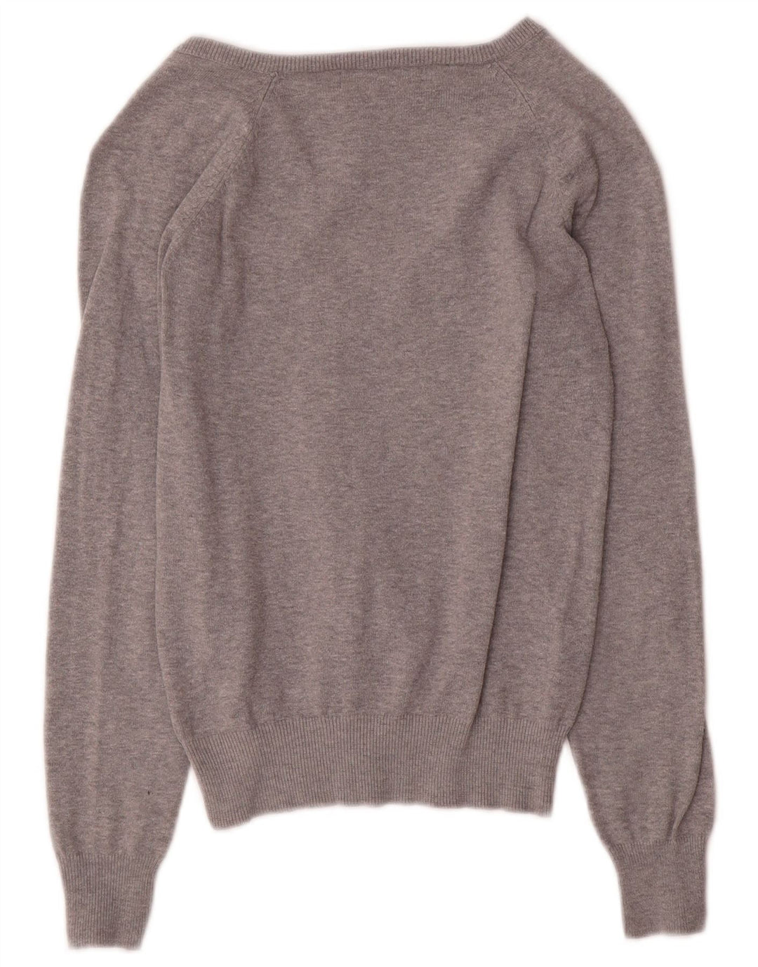 Zara Dame V-hals sweater UK 8 Lille grå bomuld