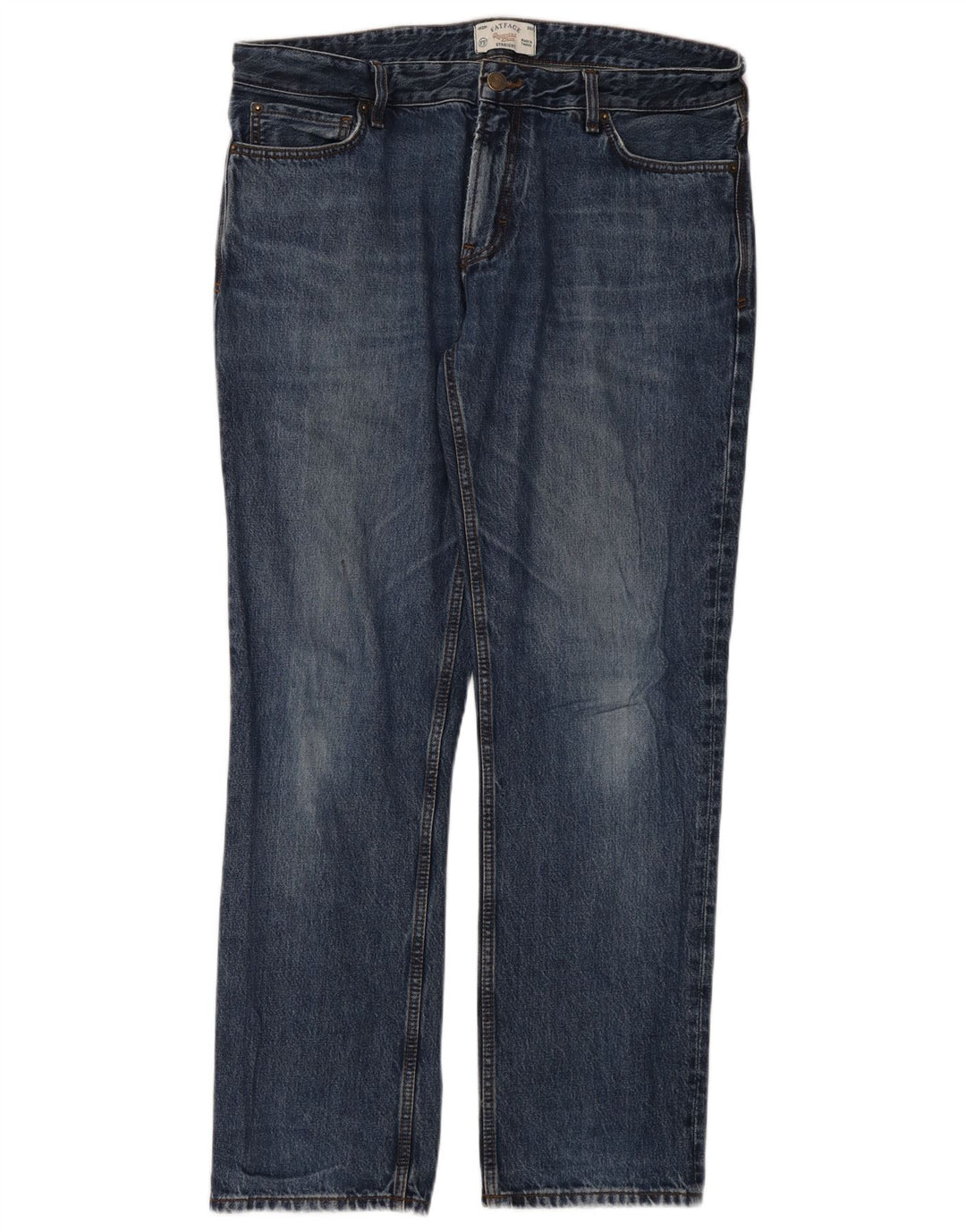 Fat Face Herre Straight Jeans W36 L32 Blå Bomuld