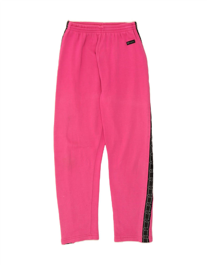 CHAMPION Womens Graphic Full Tracksuit UK 12 Medium  Pink Colourblock Vintage Champion and Second-Hand Champion from Messina Hembry 