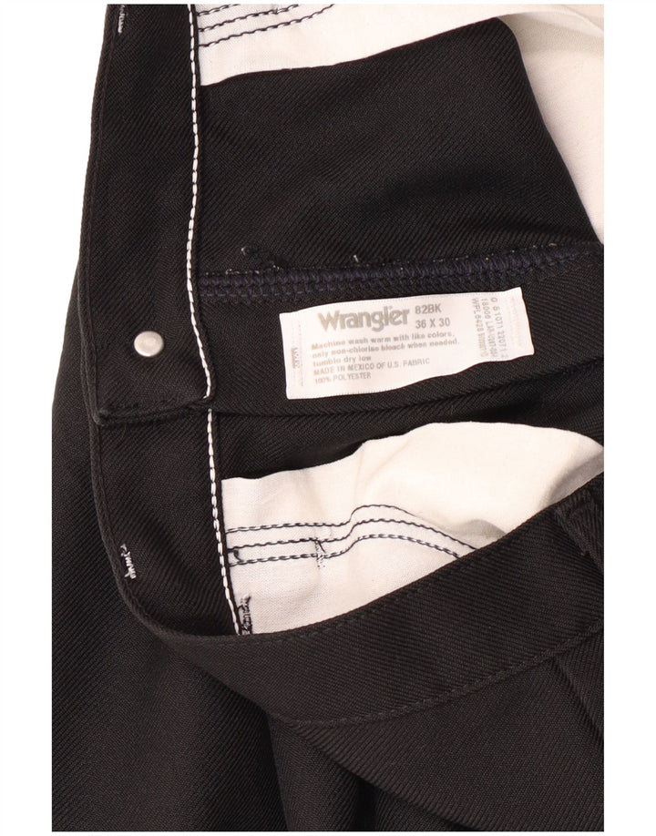 Wrangler Herre Bootcut Casual Bukser W36 L30 Sort Polyester Classic