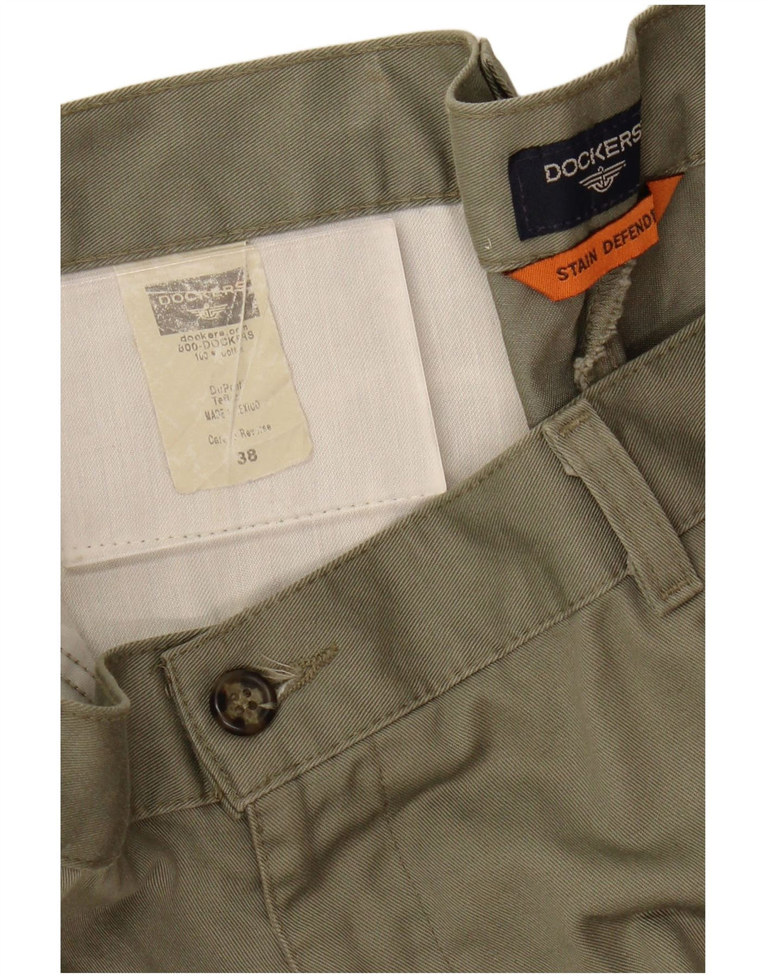 Dockers Herre Stain Defender Chino Shorts W38 XL Khaki