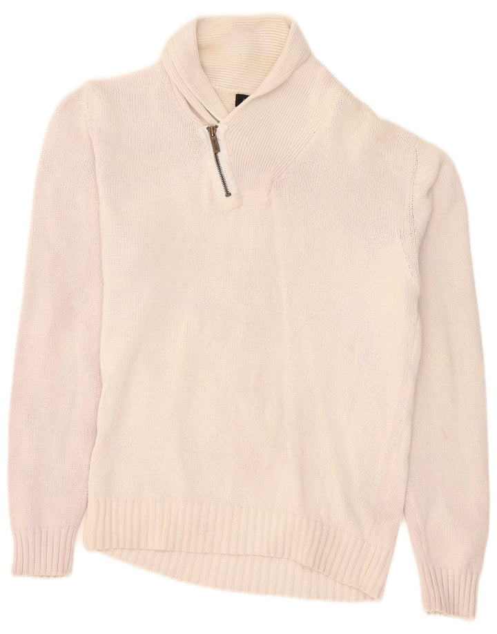 Zara Sweater med sjalhals til mænd Medium Off White