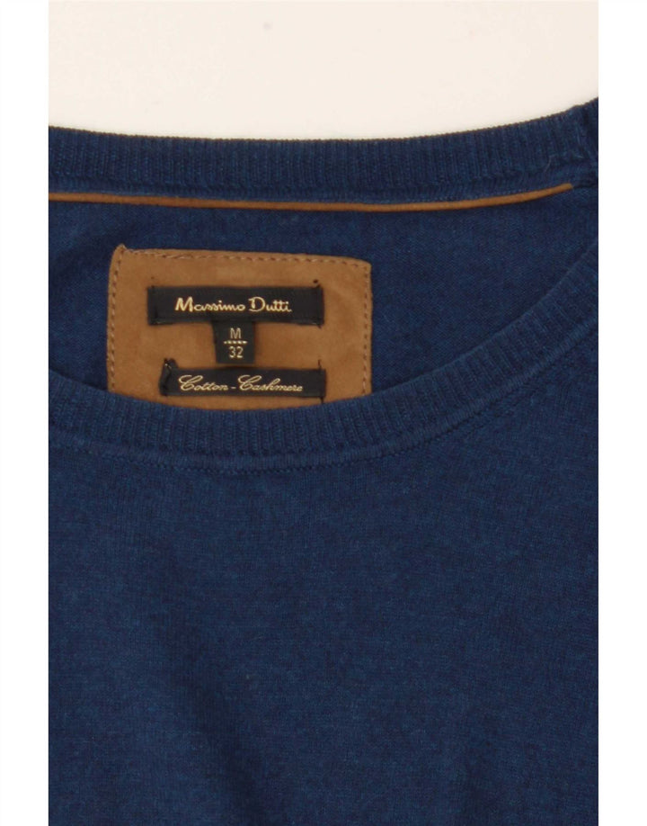 Massimo Dutti Dame Boat Neck Jumper Sweater UK 12 Medium Blue
