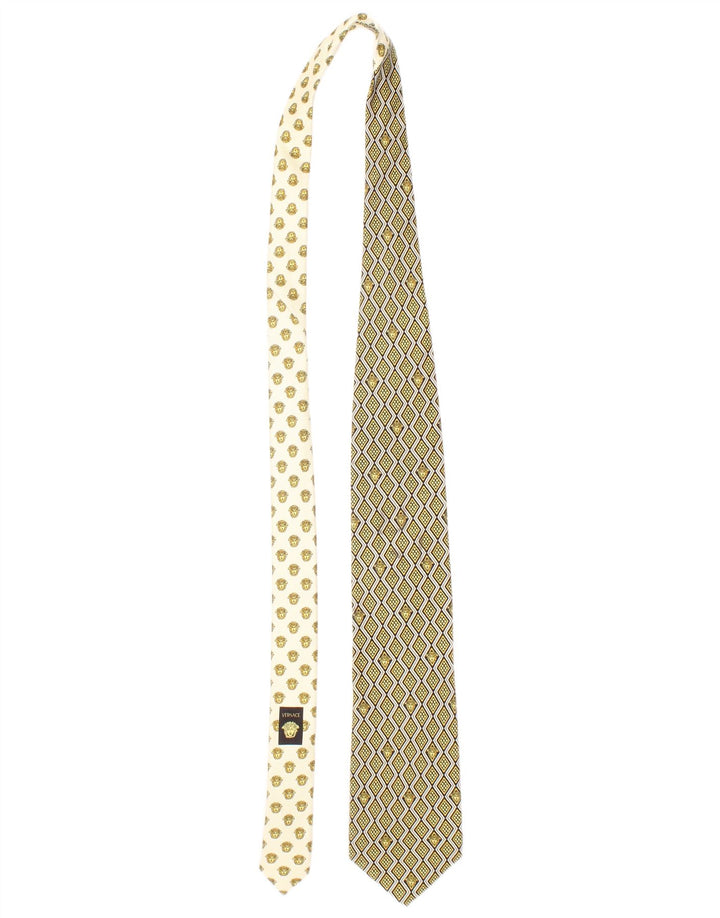 Gianni Versace Herre slips One Size Gul Geometrisk Silke Designer