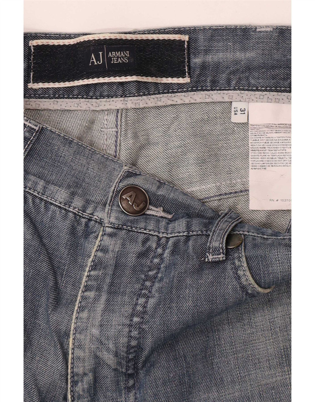 Armani Straight Jeans til mænd W31 L28 Blå