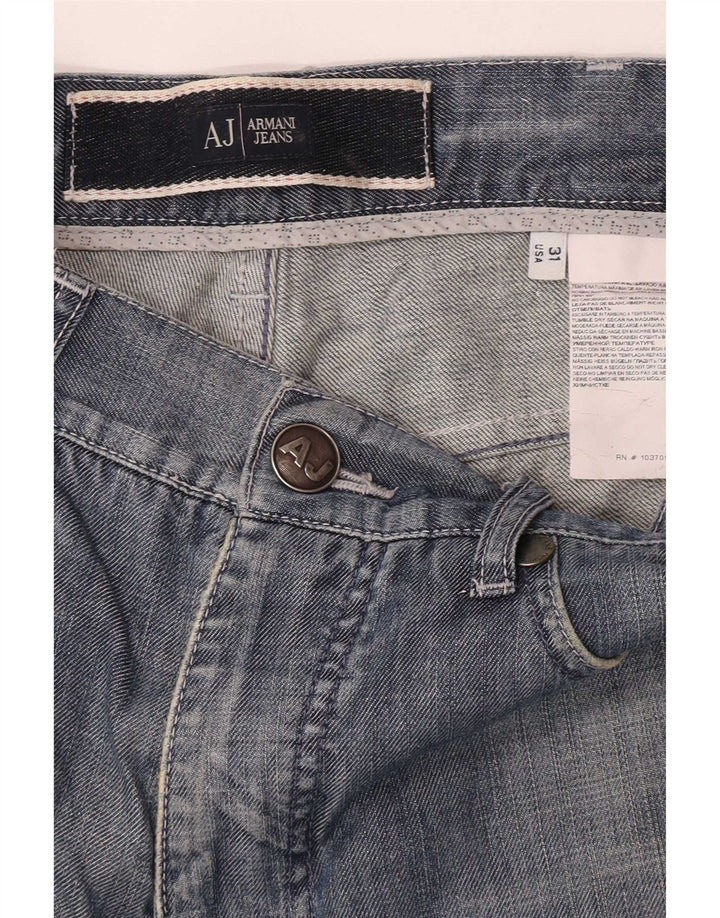 Armani Straight Jeans til mænd W31 L28 Blå
